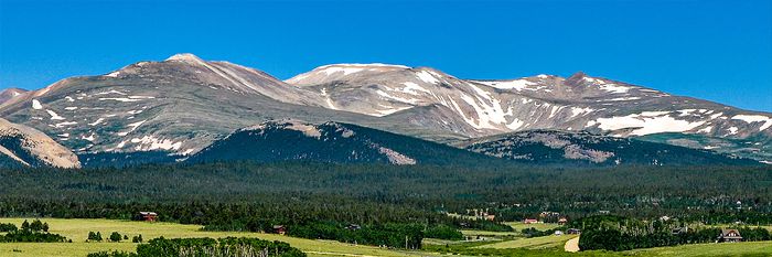 The Mosquito Range above the high meadows of South Park